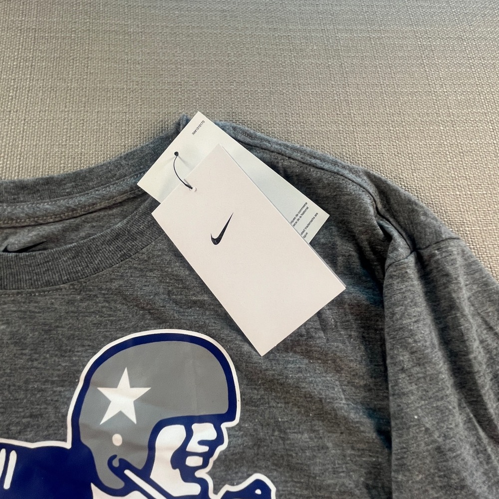 Nike NFL Dallas Cowboys Mens Grey Retro Graphic T-Shirt NJFD-06G L NWT Texas - Picture 6 of 12